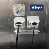 New heavy-duty switched sockets after the upgrade