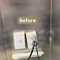 Old wall sockets before the upgrade